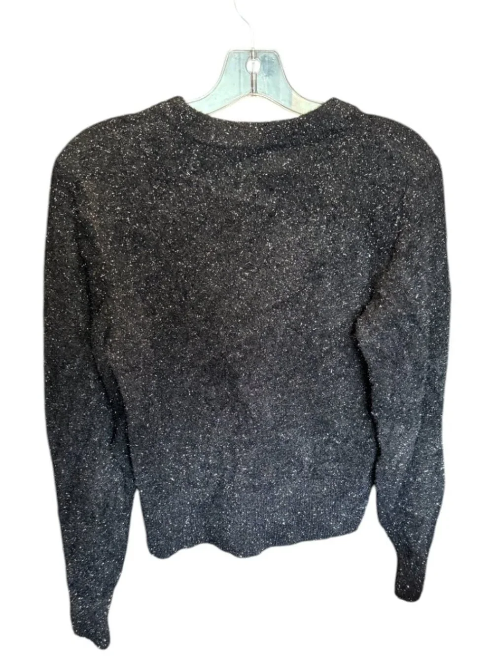 Old Navy Black Glitter Stretchy Sweater Girl's Size Medium